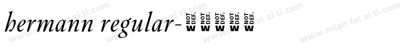 hermann regular字体转换